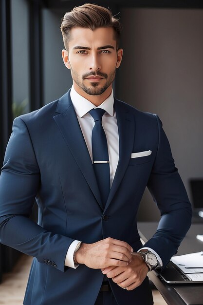 Photo portrait of professional and elegant businessman