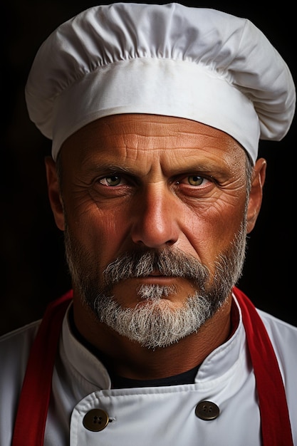 A Portrait of a Professional Male Chef in Business Pose