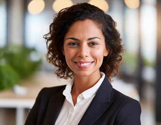 Portrait of a professional woman in a suit Business woman standing in an office