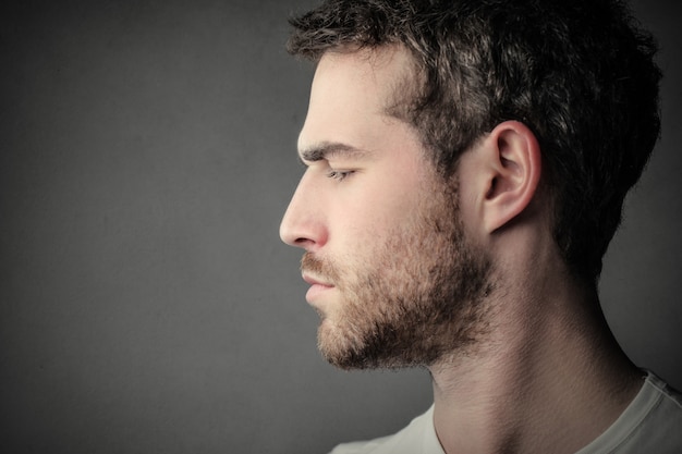 portrait Profile of handsome man