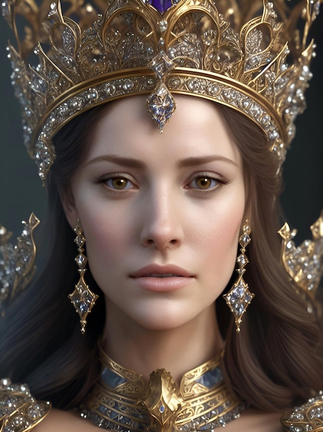 Photo portrait of queen guinevere generative artificial intelligence