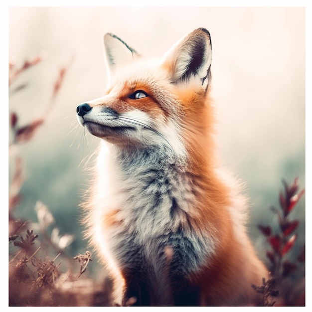 Portrait of a red fox