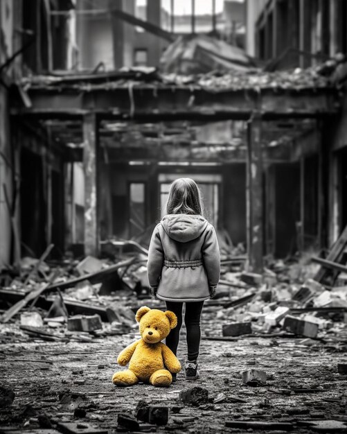 Foto ritratto di un bambino triste