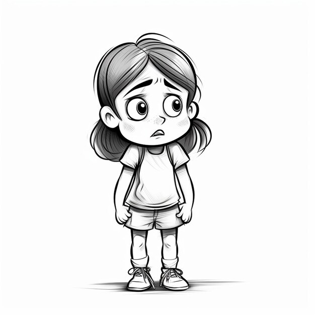 Foto ritratto di un bambino triste