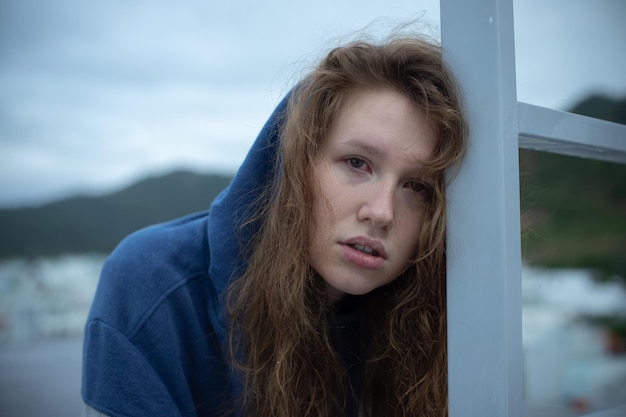 Portrait of sad depressed upset young desperate woman crying girl with red tearful eyes with tears Despair depression broken heart concept