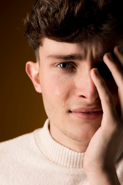 Portrait of sad young man