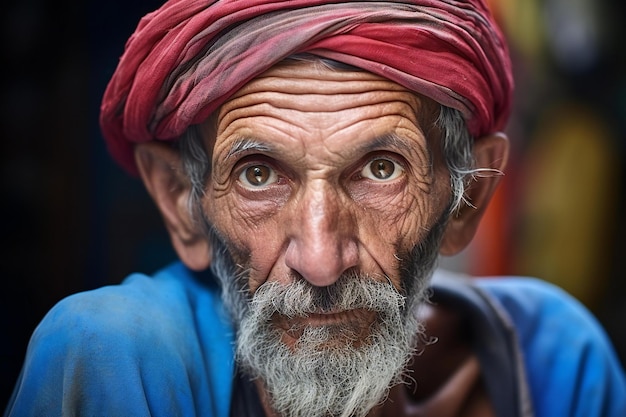 Portrait of Sadhu in Durbar square Kathmandu Nepal