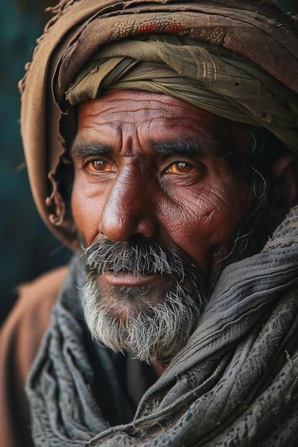 Foto il ritratto di un sadhu