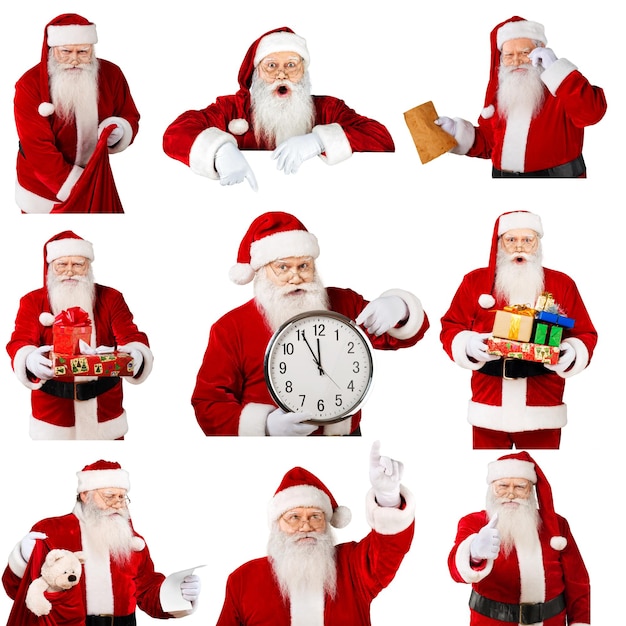 Portrait of santa claus on  background