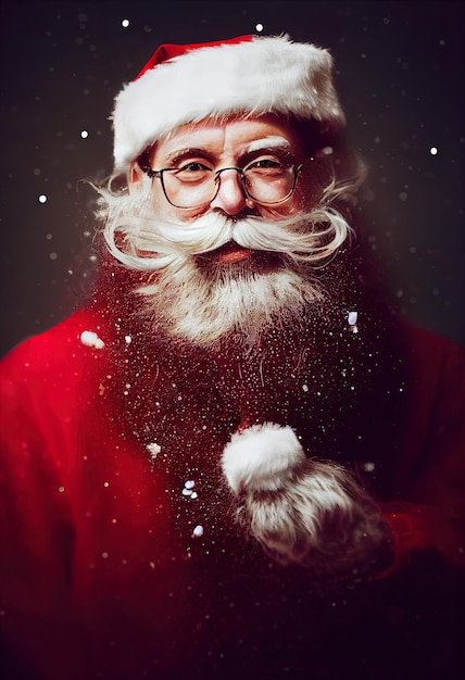 Портрет Санта-Клауса Цифровая иллюстрация