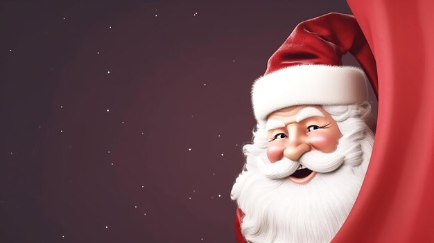 Portrait of Santa holiday concept