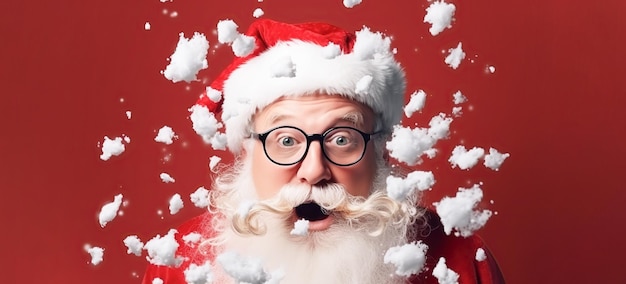 Portrait of Santa holiday concept