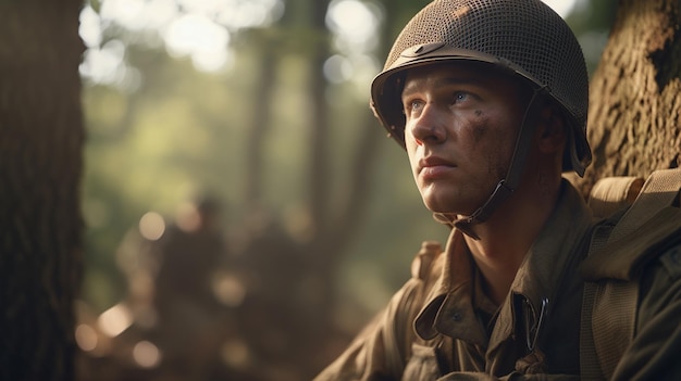 Portrait of second world war soldier