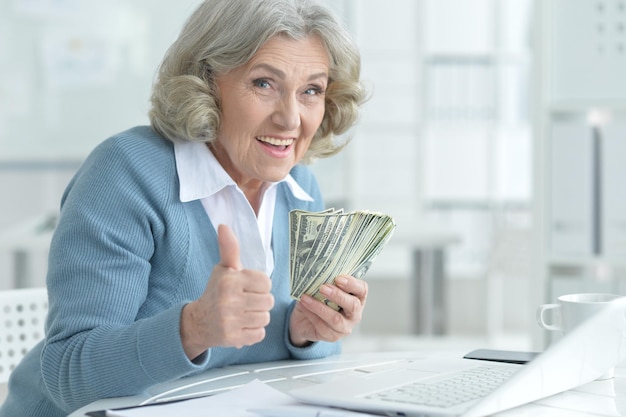 Portrait of senior business lady, close up