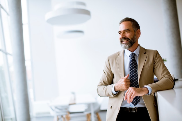 Photo portrait of senior businessman in the office