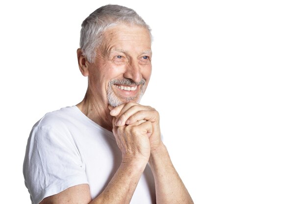 Portrait of senior man posing