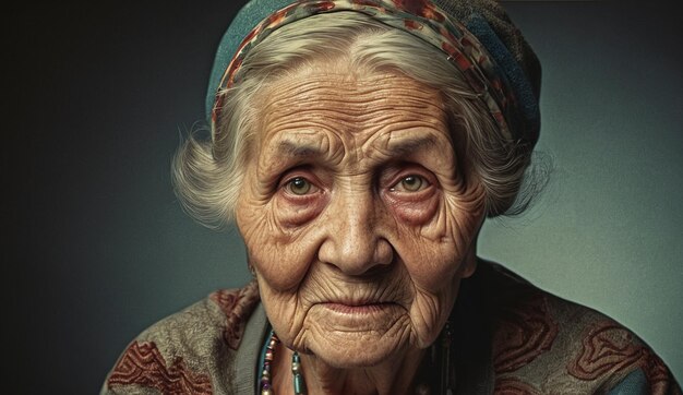 portrait of a senior old woman closeup happysmilesadfunny elderly woman grandmother portrait