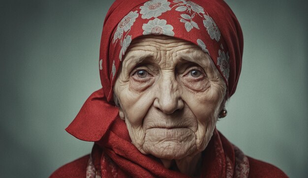 portrait of a senior old woman closeup happysmilesadfunny elderly woman grandmother portrait