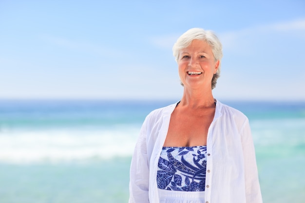 Portrait of a senior woman on the beach