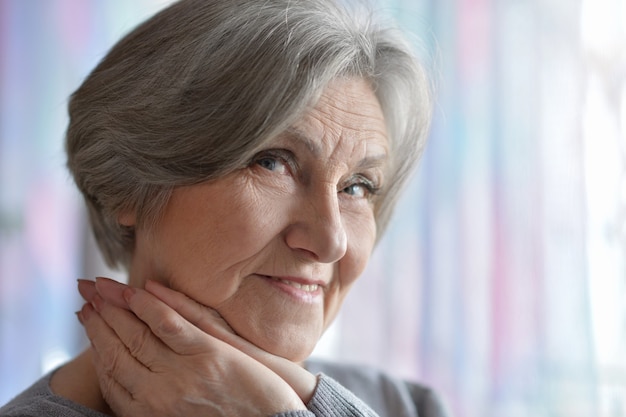 Portrait of a senior woman at home