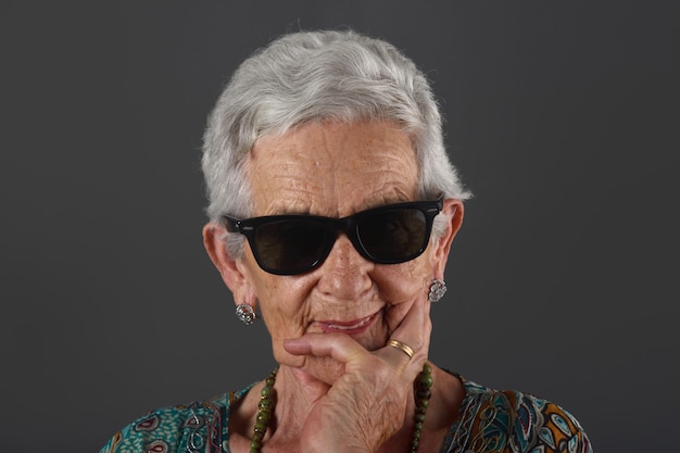 Portrait of a senior  woman with glasses