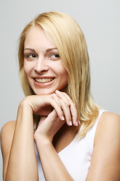 Portrait of a sensual young blond woman