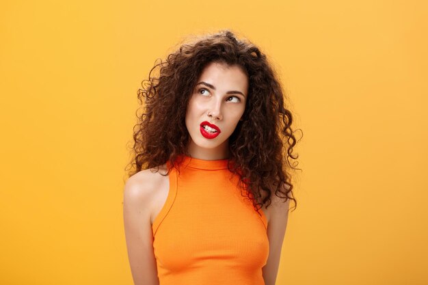 Portrait of a serious young woman