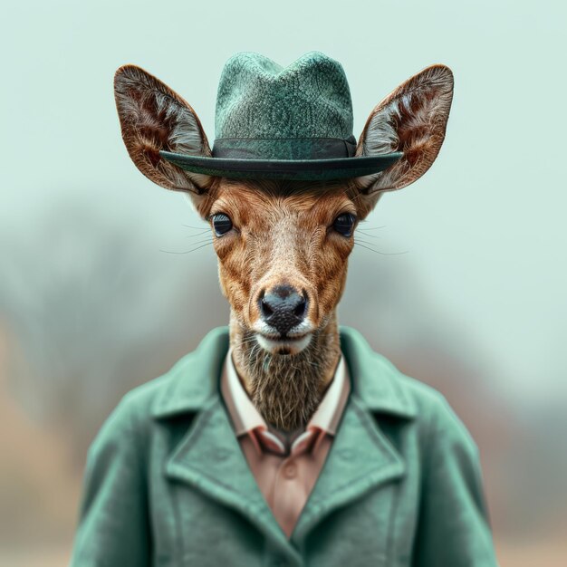 Photo portrait shoot of an animal in classical suit