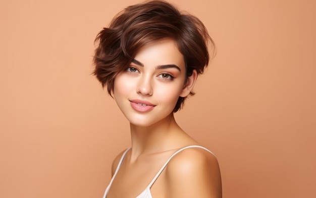 Portrait Showcases short hair Woman Soft Styling