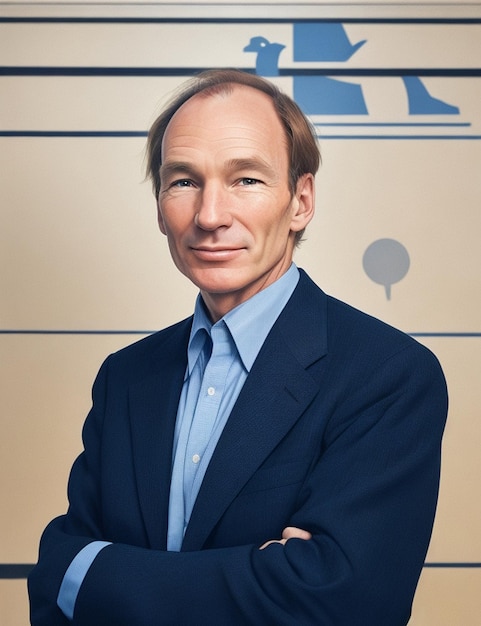 Photo portrait sir tim bernerslee discoverer of http communication