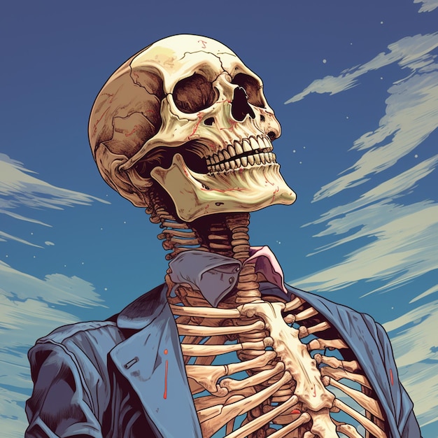 a portrait of a skeleton