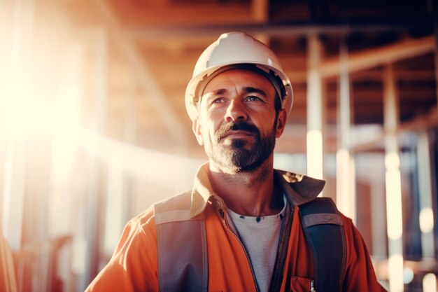 Photo portrait of a skilled metalworker wearing protective clothing