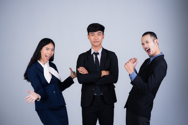 Portrait smart business team, 3 Asian people