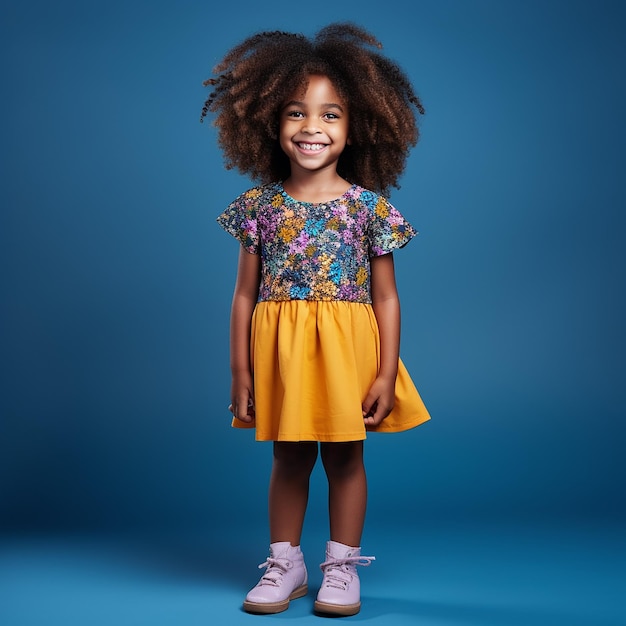 portrait of a smiling afro American girl