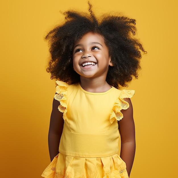 portrait of a smiling afro American girl