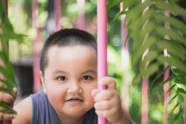 Portrait smiling of Asian kid