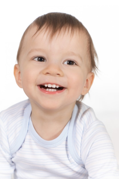 Photo portrait of the smiling baby