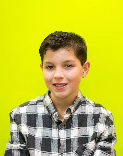 Portrait of a smiling boy with freckles