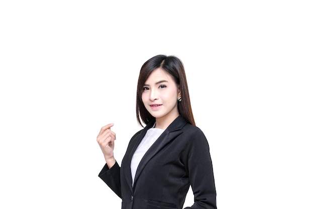  ⁇  배경 에 서 있는 웃는 사업가 의 초상화