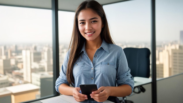 portrait of a smiling businesswoman