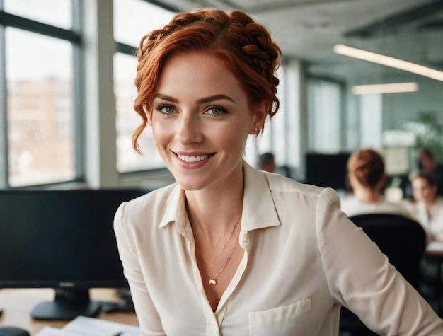 portrait of a smiling businesswoman