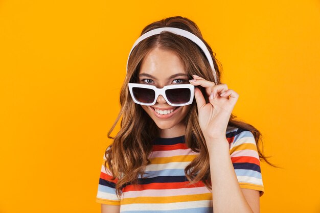 Portrait of a smiling cheerful young girl