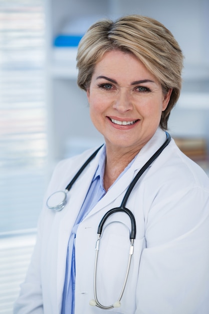 Portrait of a smiling confident female doctor