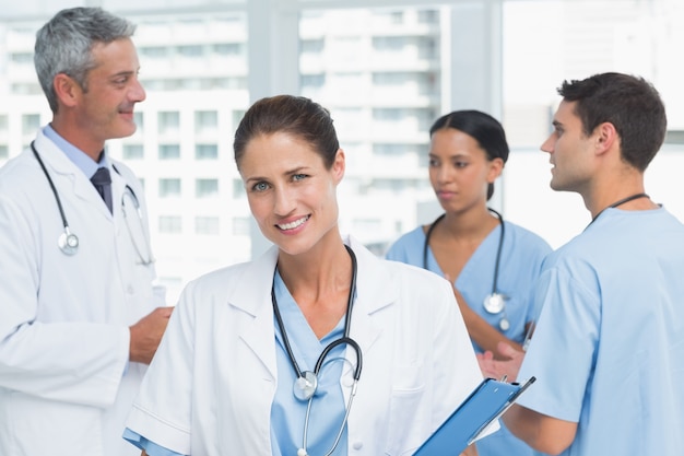 Portrait of a smiling confident female doctor