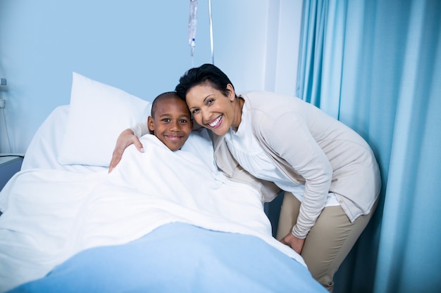 Portrait of smiling doctor and patient