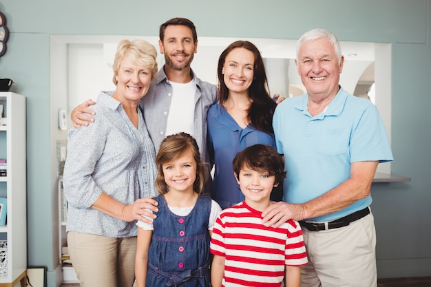 Portrait of smiling family