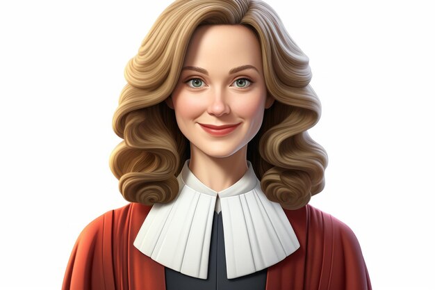 Portrait of a smiling female judge in her robes