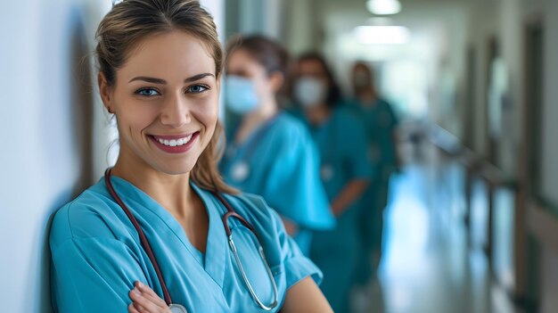 Portrait of smiling female nurse