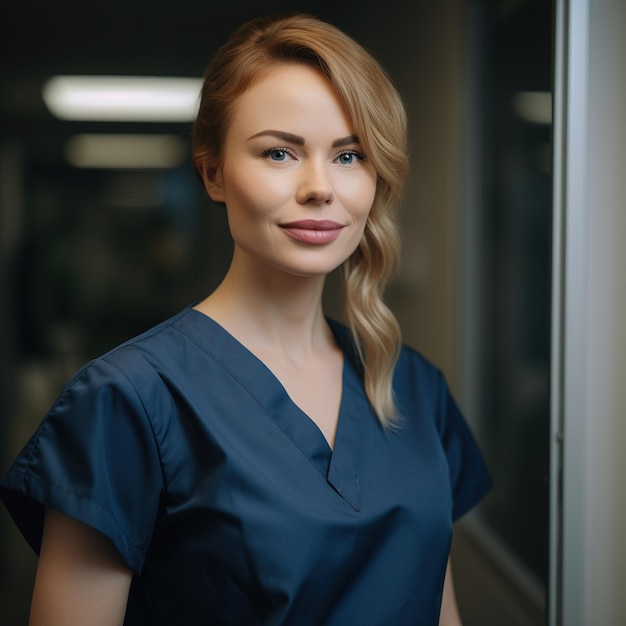 Портрет улыбающейся медсестры