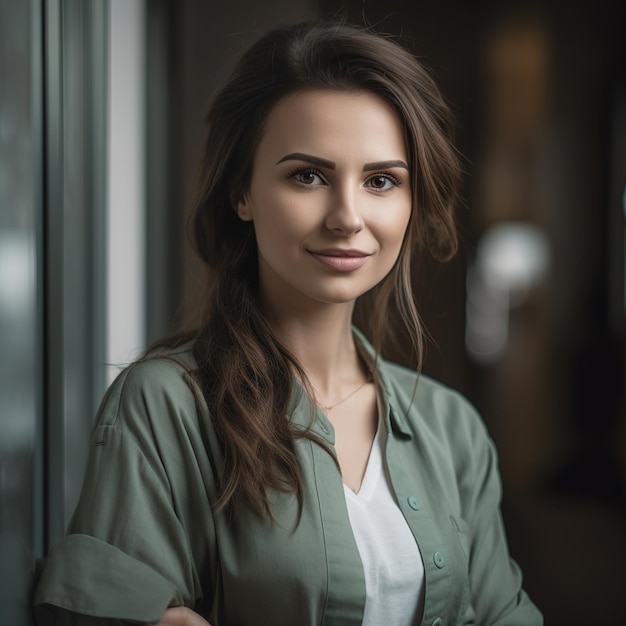 Portrait of smiling female nurse